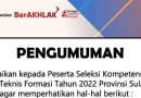 Pengumuman Pemilihan Titik Lokasi Ujian dan Pencetakan Kartu Peserta PPPK Tenaga Teknis Formasi Tahun 2022